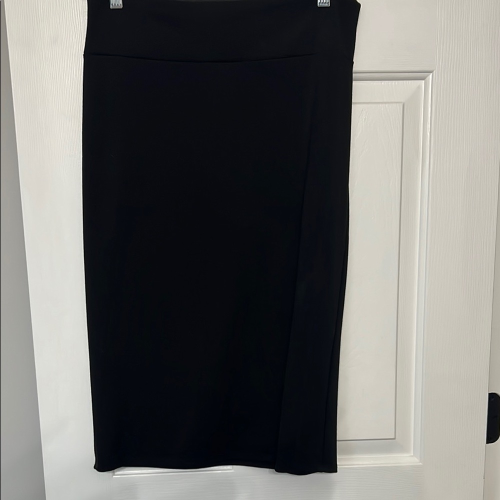 Black Knee-Length Pencil Skirt for Work